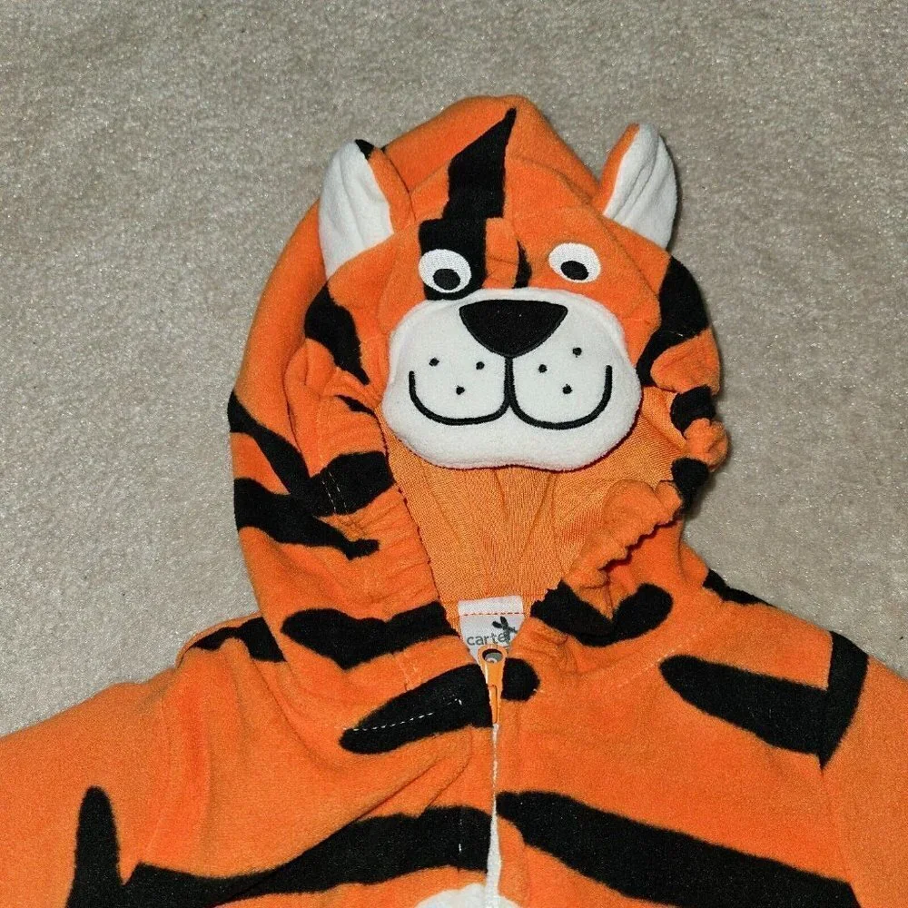 Carter's Orange Tiger Halloween Costume Baby 3-6 Months Jacket 6-9 Months Pants